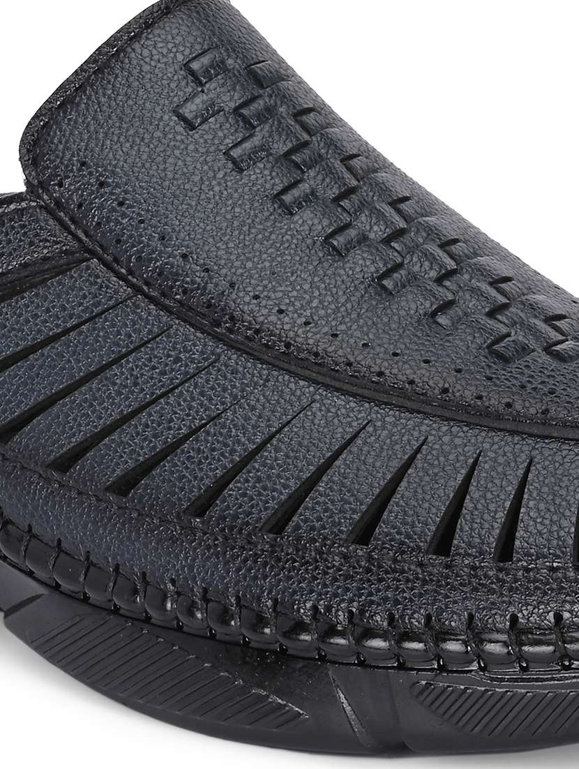 men textured slip on sandal - 22342128 -  Standard Image - 5