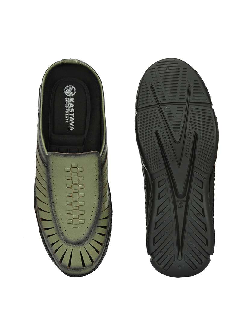 men textured slip on sandal - 22342129 -  Standard Image - 3