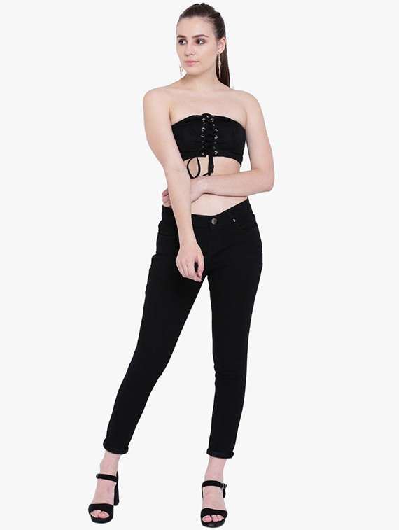 women solid mid rise skinny fit jean - 22342343 -  Standard Image - 3