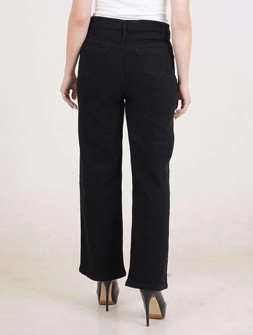 women solid mid rise straight jean - 22342410 -  Standard Image - 3