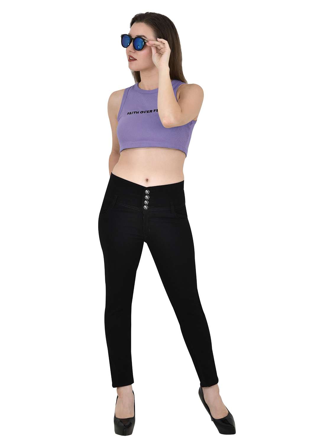 women solid mid rise slim fit jeans - 22342705 -  Standard Image - 3