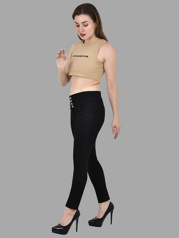 women solid mid rise slim fit jean - 22342721 -  Standard Image - 3