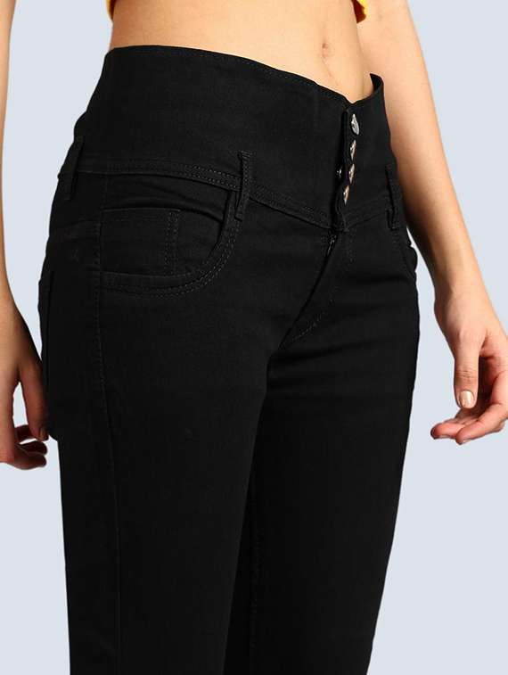 women solid high rise slim fit jean - 22342723 -  Standard Image - 3