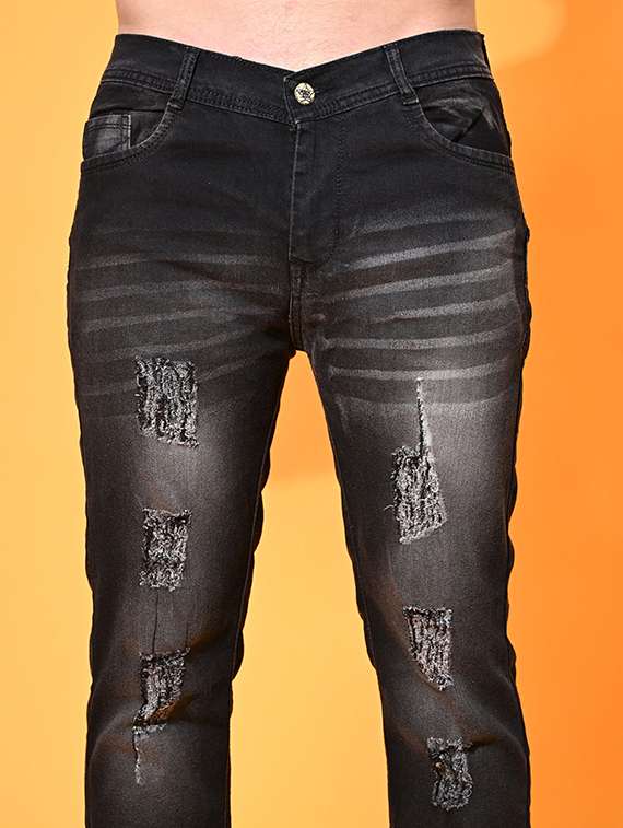 men distress mid rise ankle length jeans - 22342763 -  Standard Image - 3