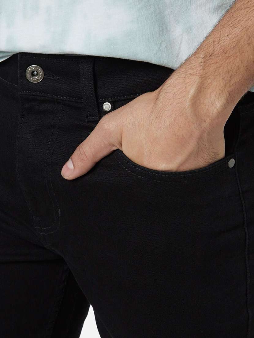 men plain mid rise full length jeans - 22343113 -  Standard Image - 3