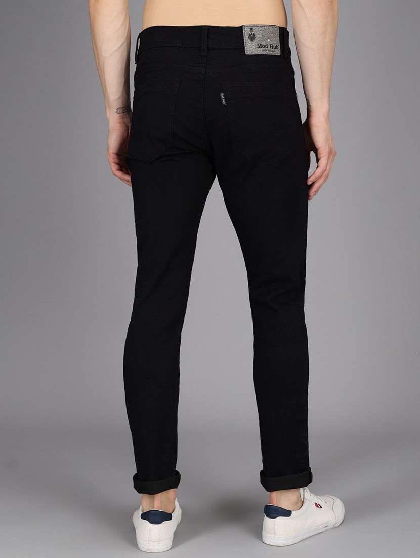 men slash knee mid rise full length jeans - 22343125 -  Standard Image - 3