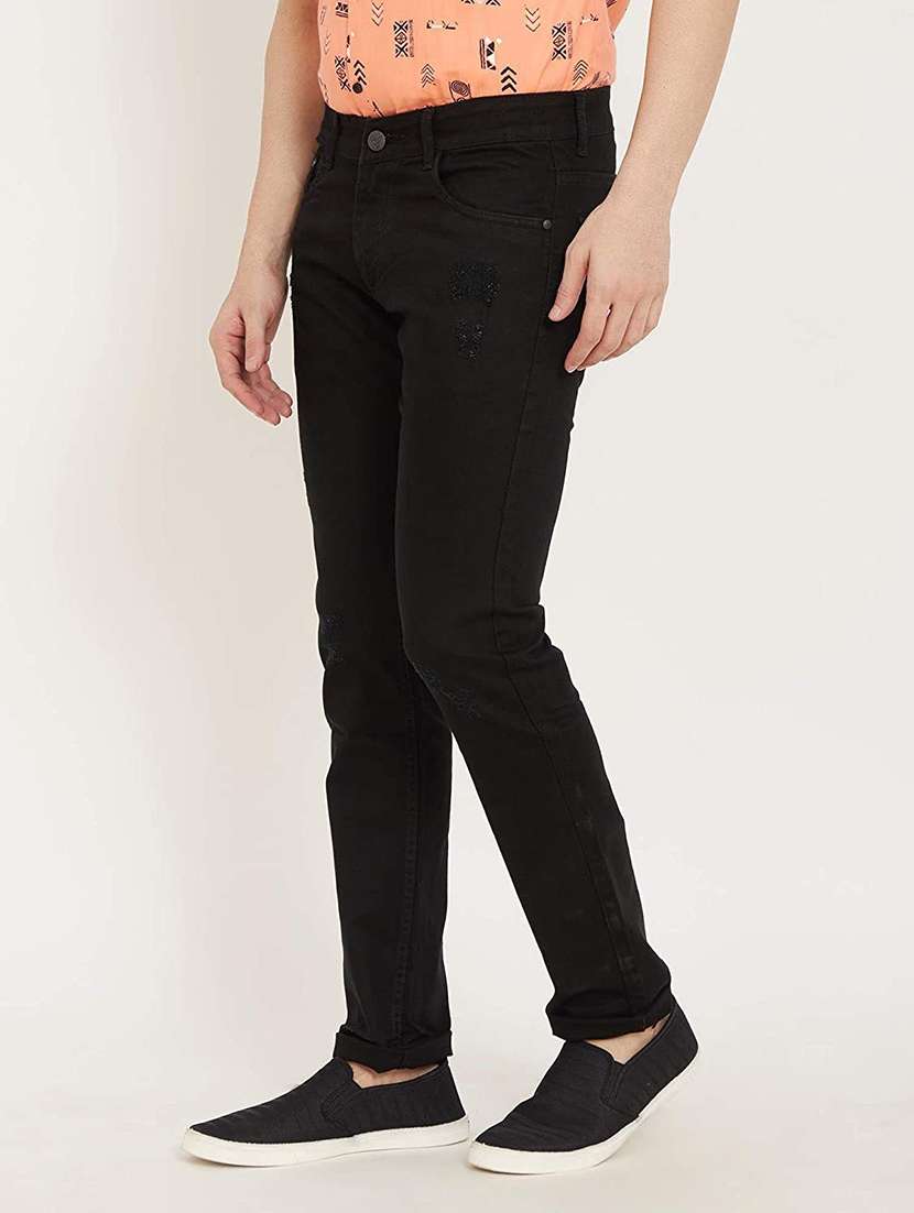men palin mid rise full length denim jeans