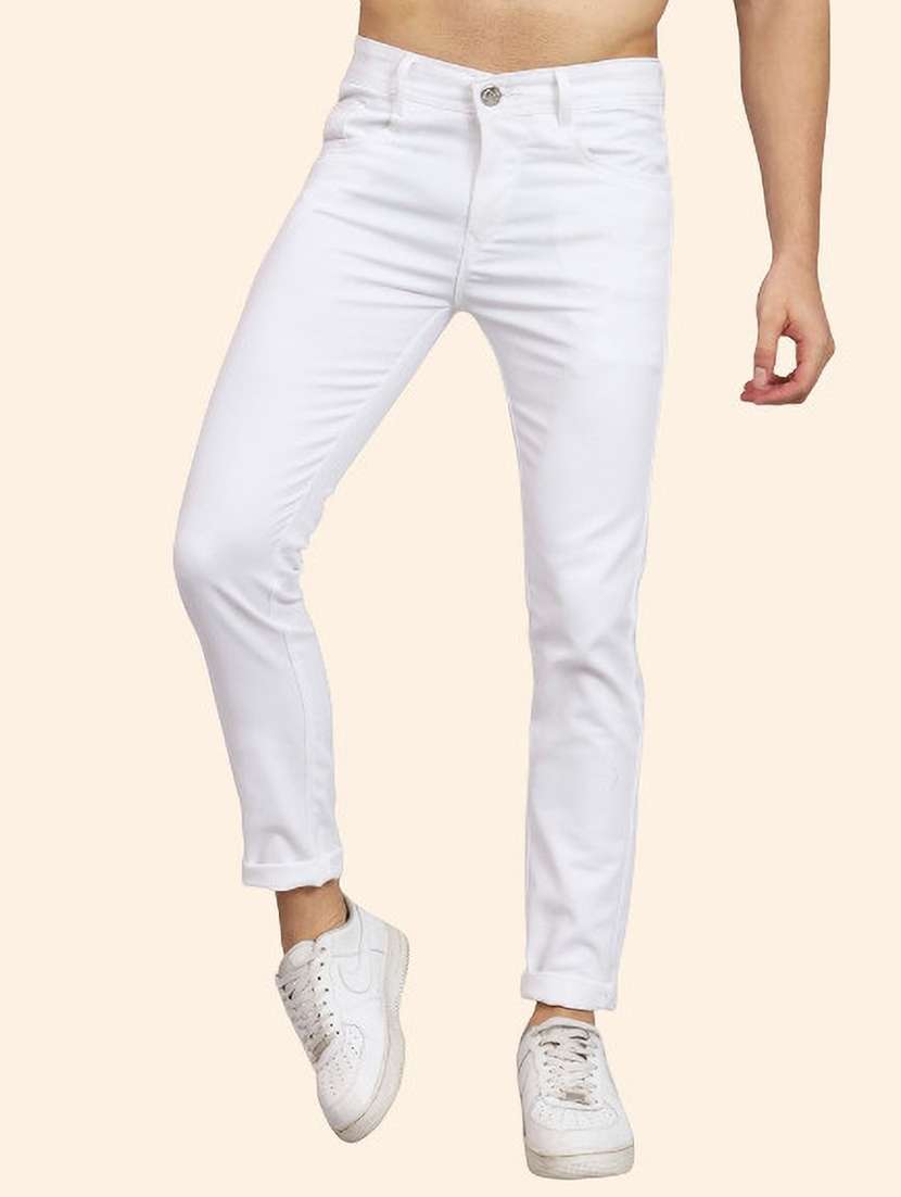 men palin mid rise full length denim jeans