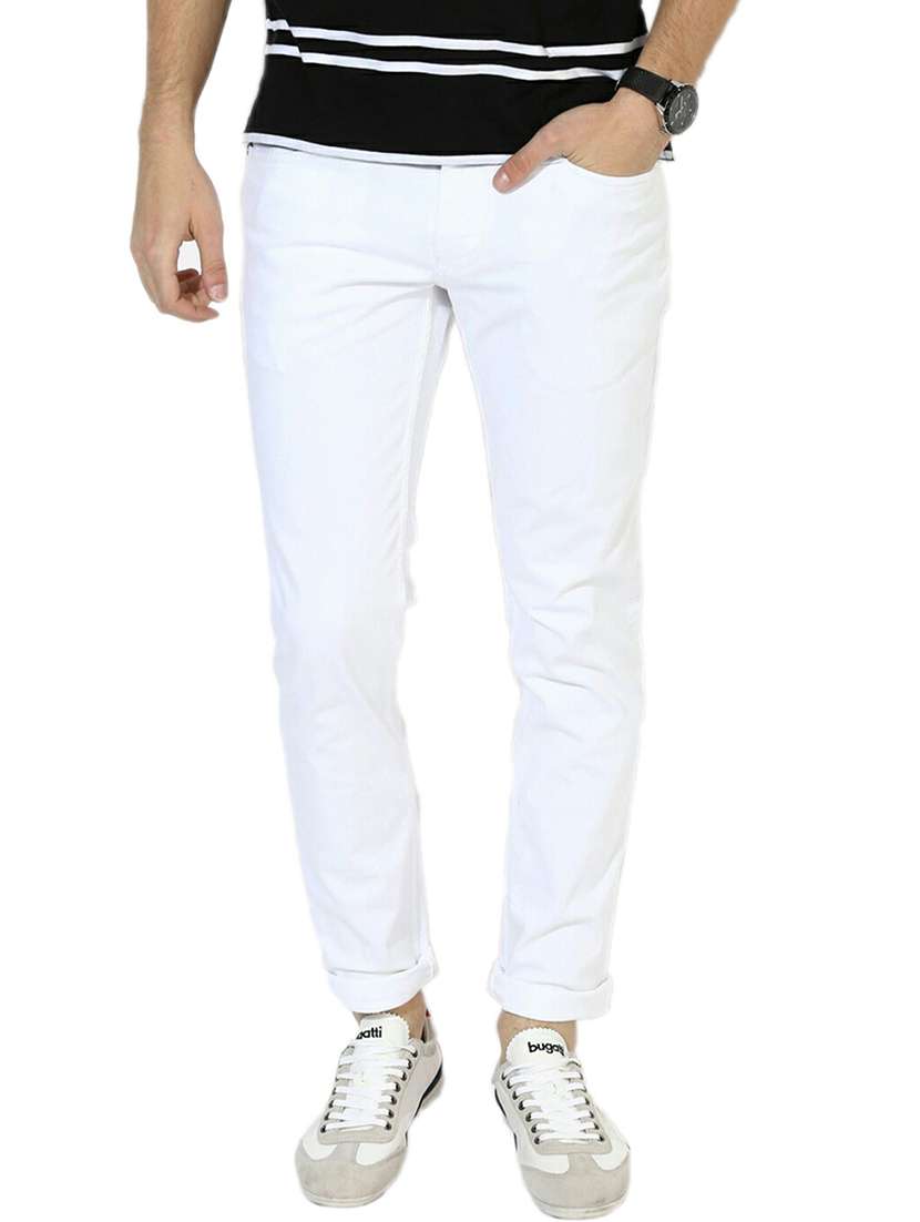 men solid mid rise slim fit jeans 