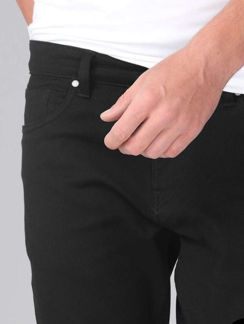 men plain mid rise full length jeans - 22343537 -  Standard Image - 3