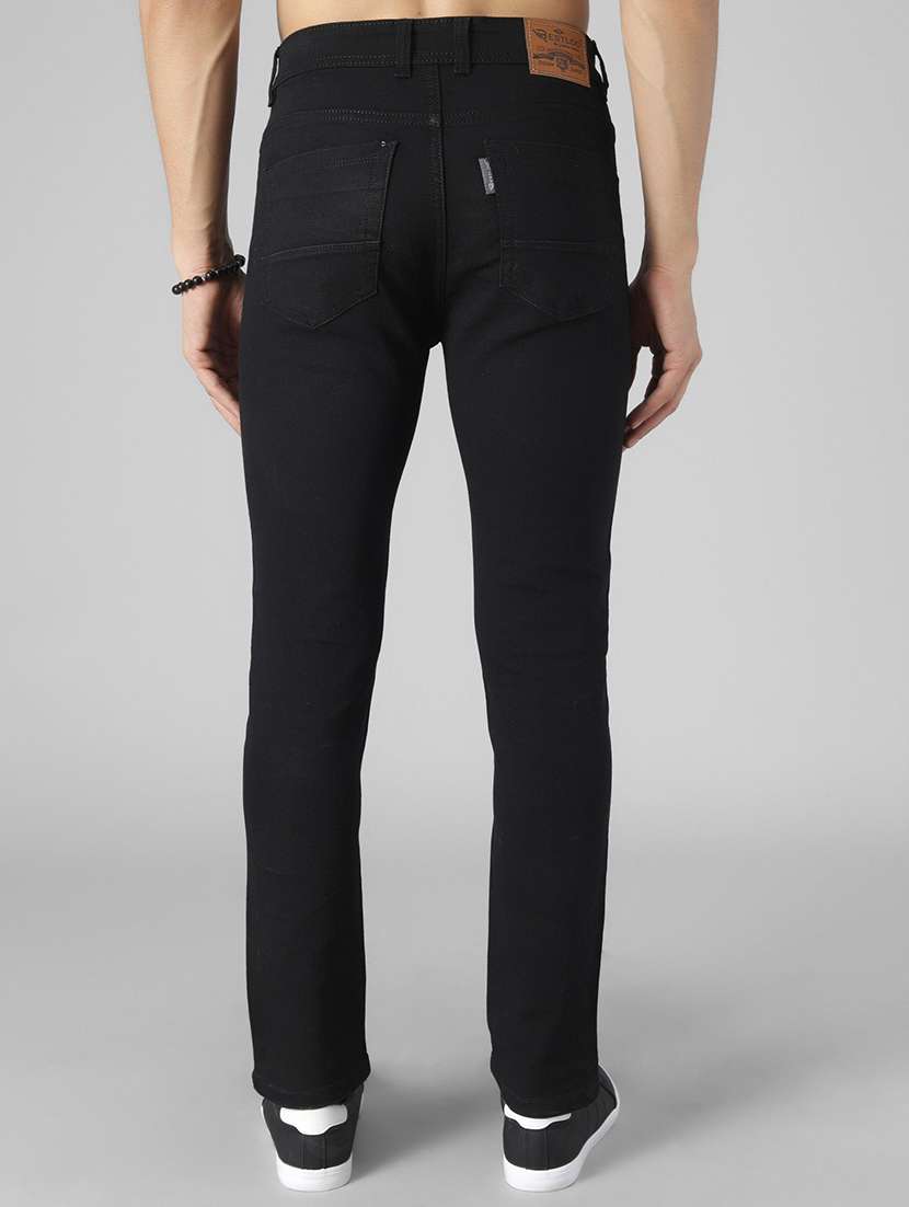 men plain mid rise full length jeans - 22343547 -  Standard Image - 3