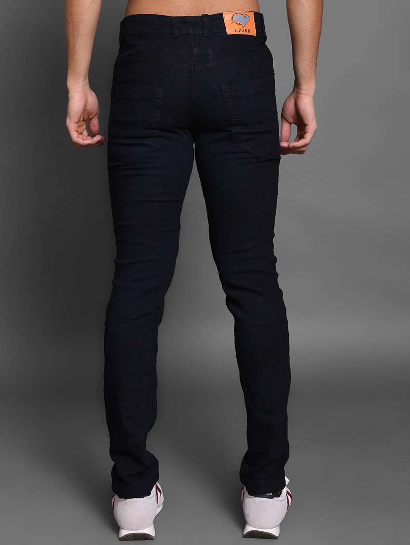 men plain mid rise full length jeans - 22343655 -  Standard Image - 3