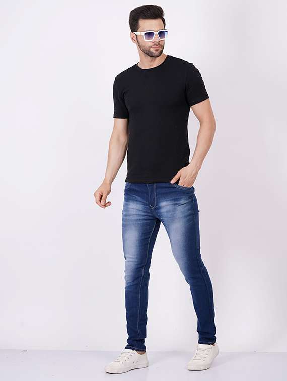 men washed mid rise slim fit jeans  - 22343781 -  Standard Image - 3