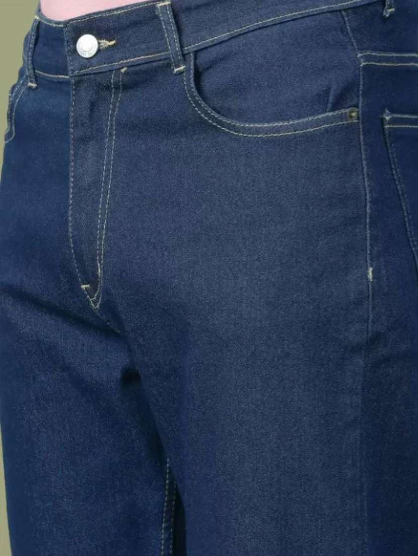 men plain mid rise full length denim jeans - 22343959 -  Standard Image - 3