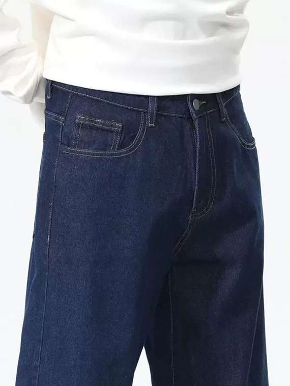 men plain mid rise full length jeans - 22343992 -  Standard Image - 3