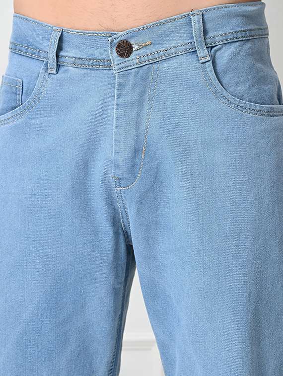 men plain mid rise full length denim jeans - 22344165 -  Standard Image - 3