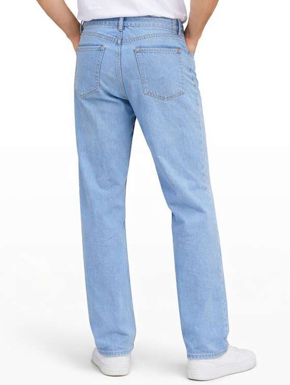 men plain mid rise full length jeans - 22344245 -  Standard Image - 3