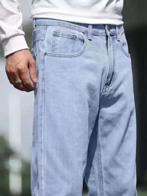 men plain mid rise full length jeans - 22344339 -  Standard Image - 3