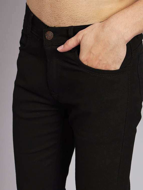 men plain mid rise full length jeans - 22344638 -  Standard Image - 3