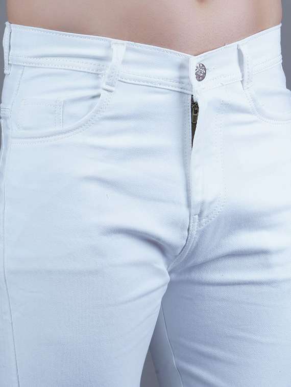 Men Plain Mid Rise Full Length Jeans - 22344728 -  Standard Image - 3