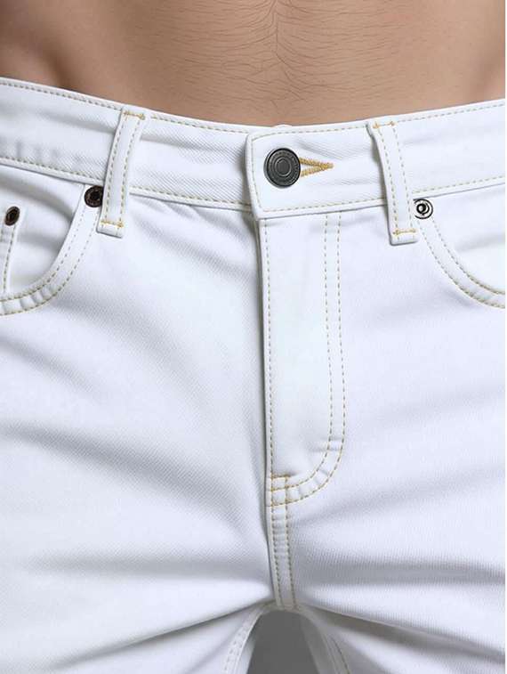 men plain mid rise full length jeans - 22344904 -  Standard Image - 3