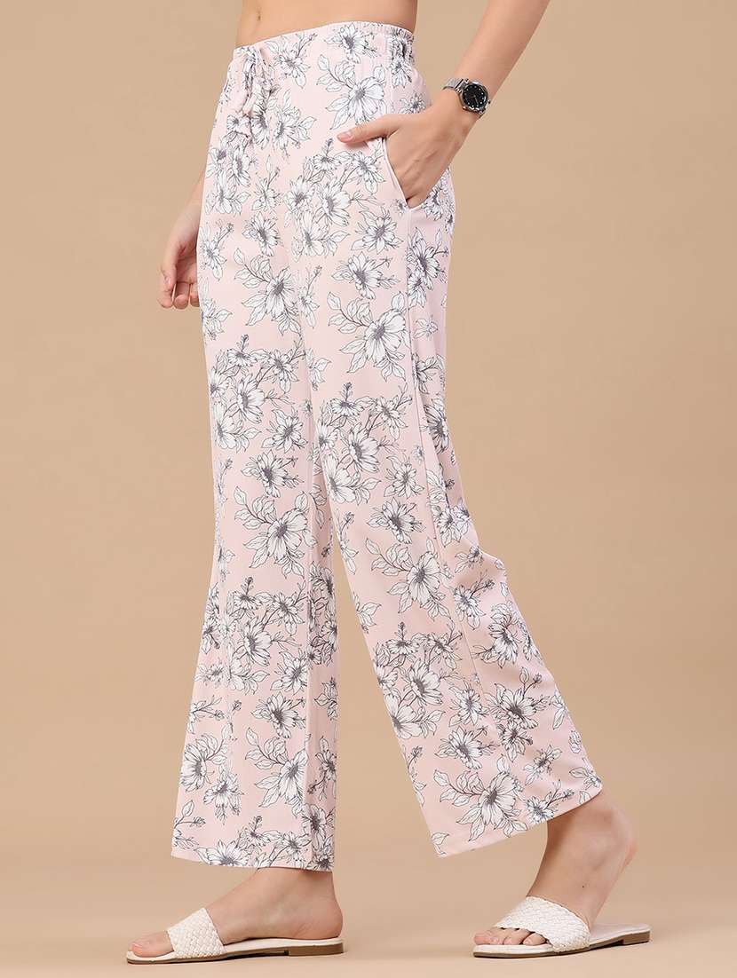 Women Printed Mid Rise Straight Fit Trouser - 22345150 -  Standard Image - 3