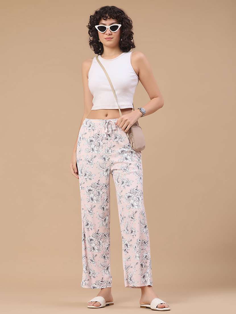 Women Printed Mid Rise Straight Fit Trouser - 22345150 -  Standard Image - 5