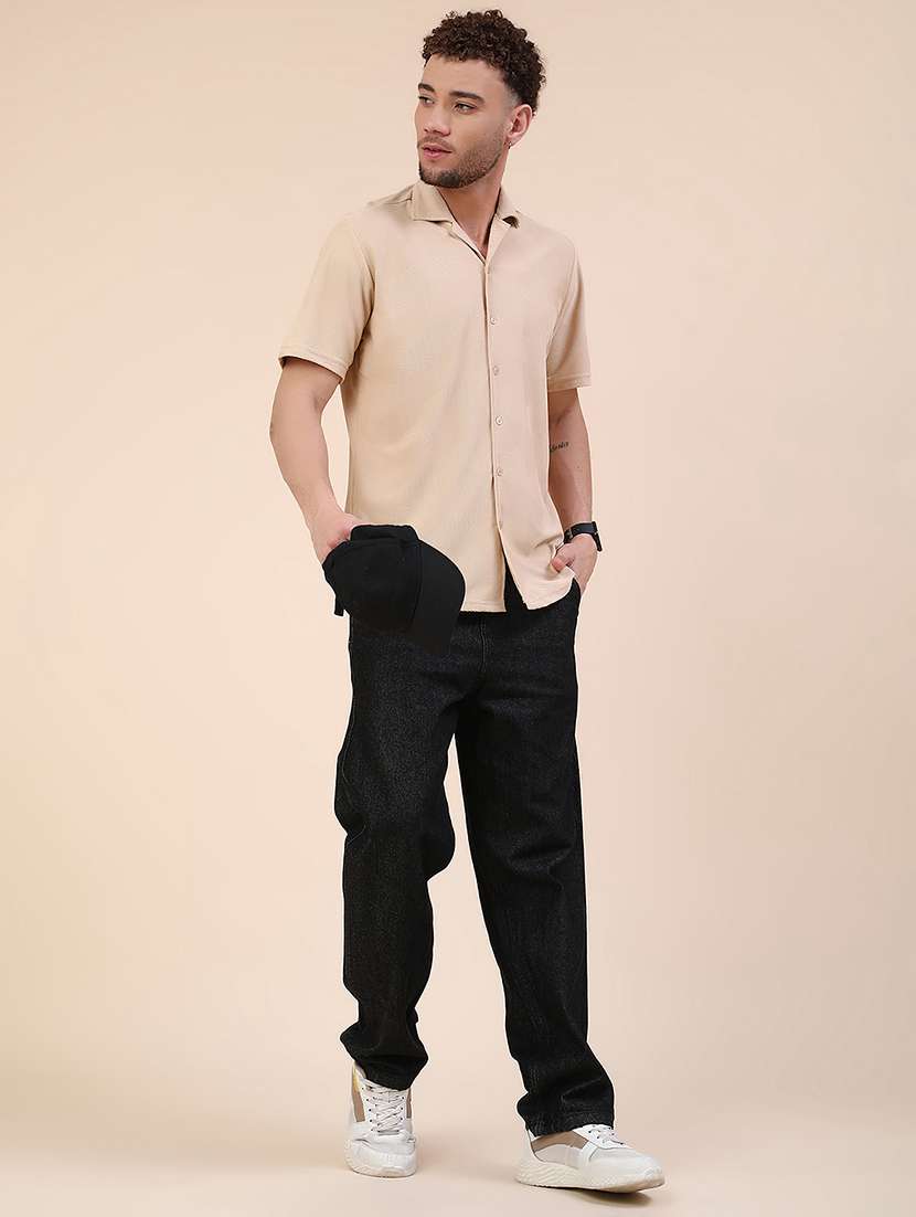 men self design short sleeve regular fit casual shirt - 22345516 -  Standard Image - 5