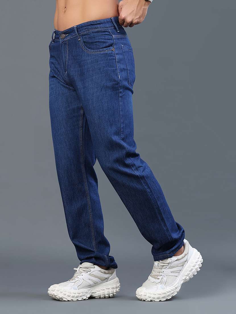 men washed mid rise full length tapered jeans - 22345613 -  Standard Image - 3