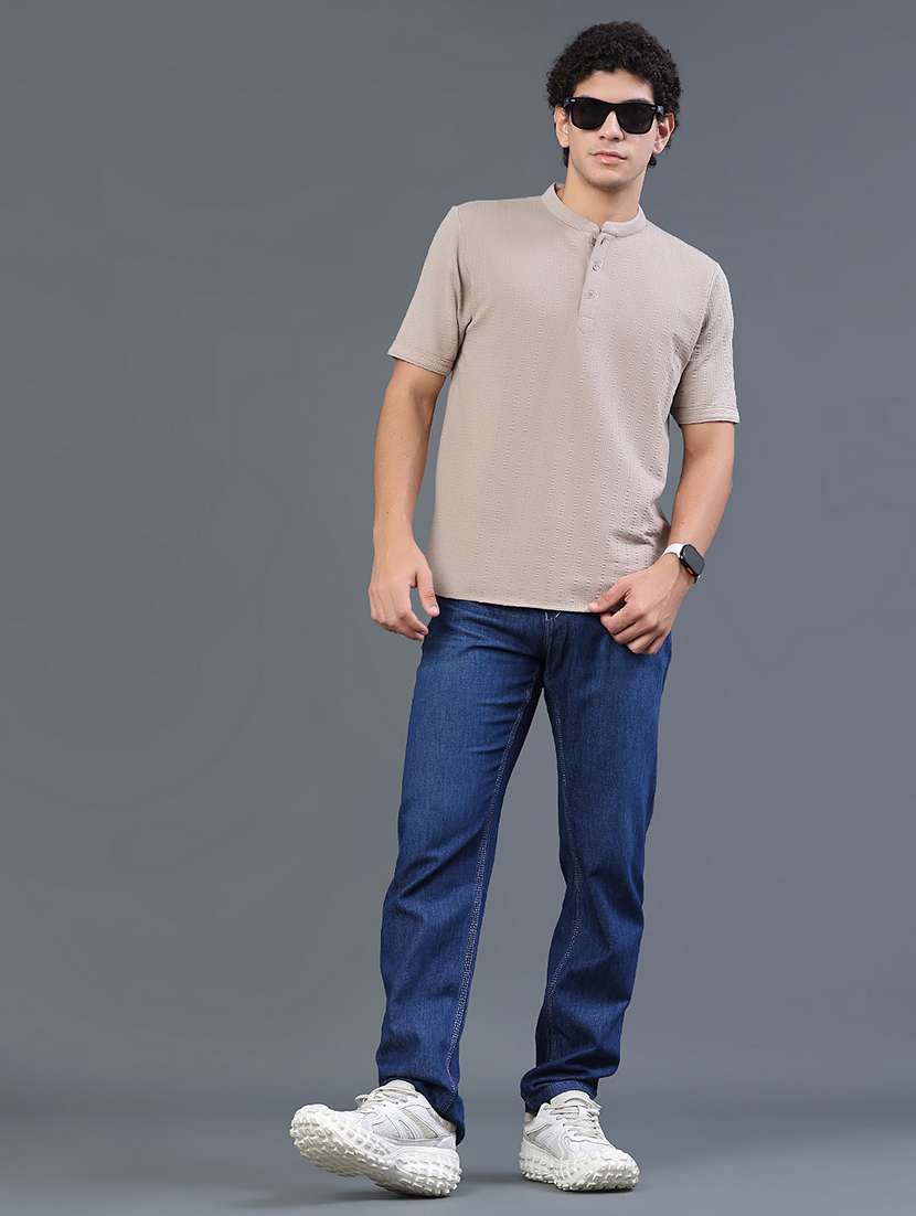 men washed mid rise full length tapered jeans - 22345613 -  Standard Image - 5