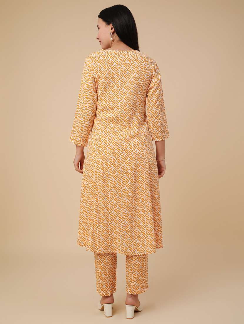 yellow rayon coord set - 22345675 -  Standard Image - 3