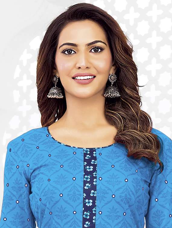 women printed three quarter sleeve kurta patiala with dupatta set - 22345726 -  Standard Image - 3