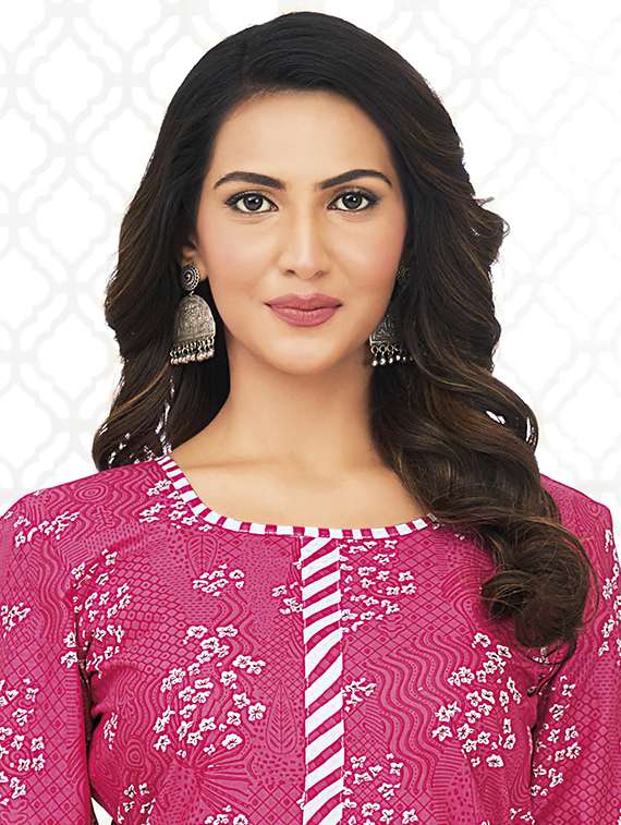women printed three quarter sleeve kurta patiala with dupatta set - 22345735 -  Standard Image - 3