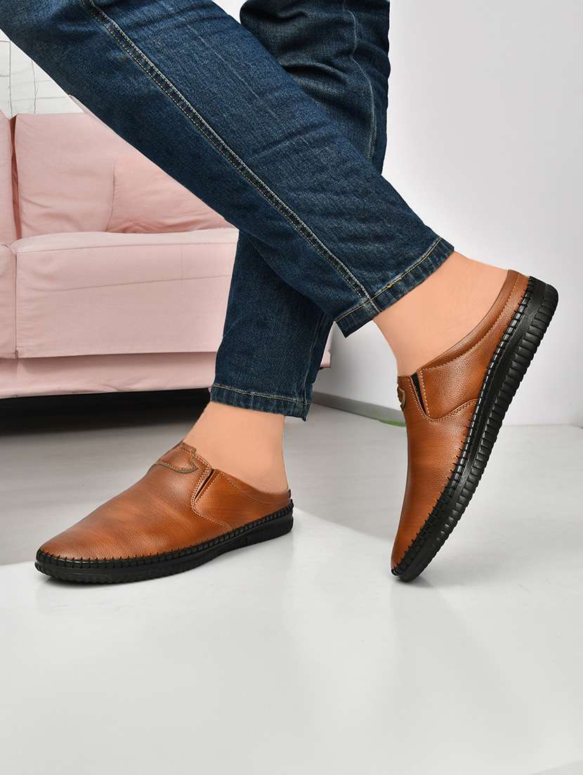 men solid slip on mule - 22345765 -  Standard Image - 5