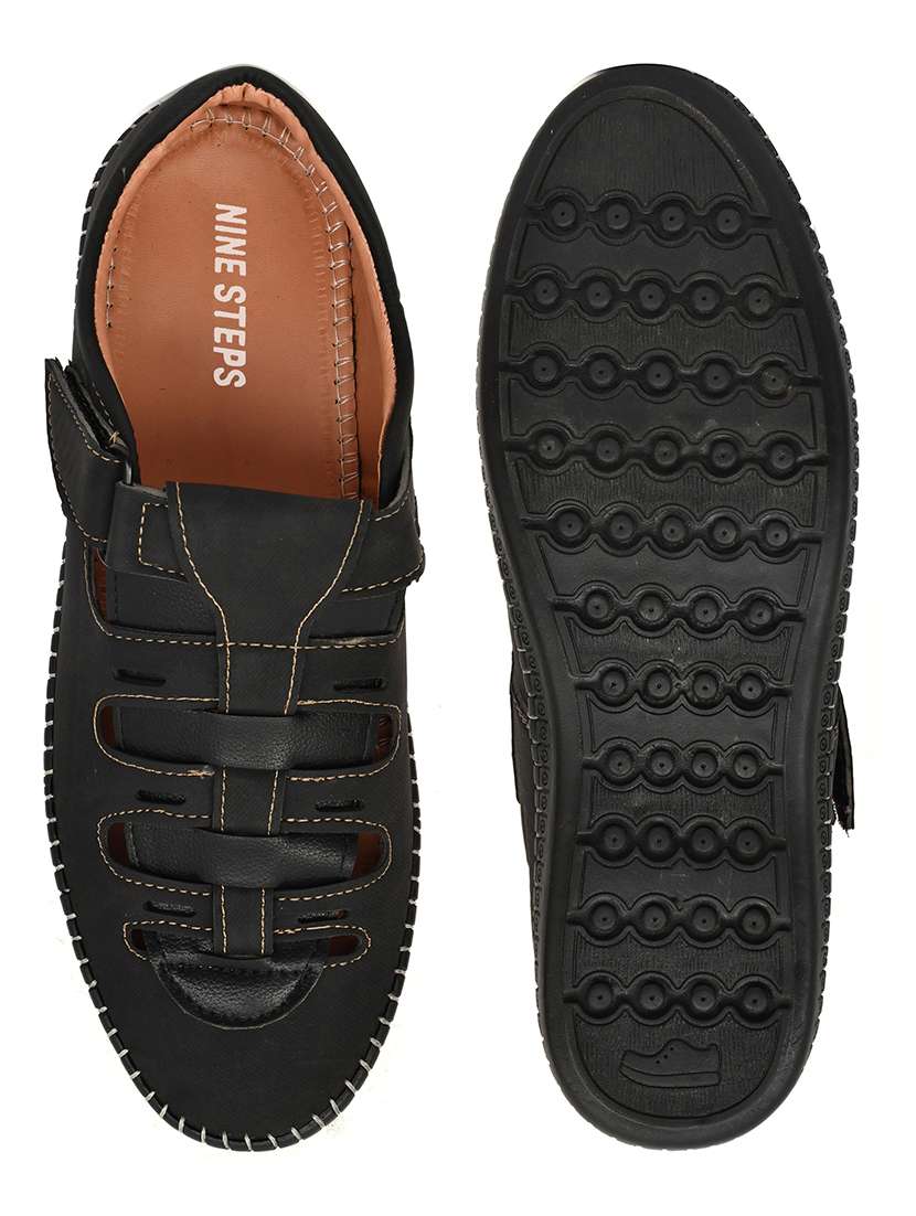 men solid close back sandal - 22345770 -  Standard Image - 3