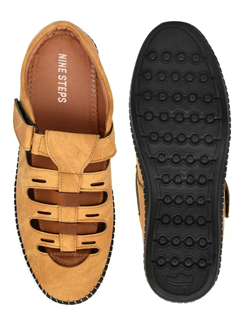 men solid close back sandal - 22345773 -  Standard Image - 3