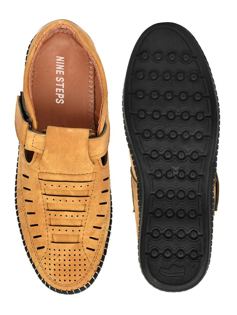 men solid close back sandal - 22345777 -  Standard Image - 3