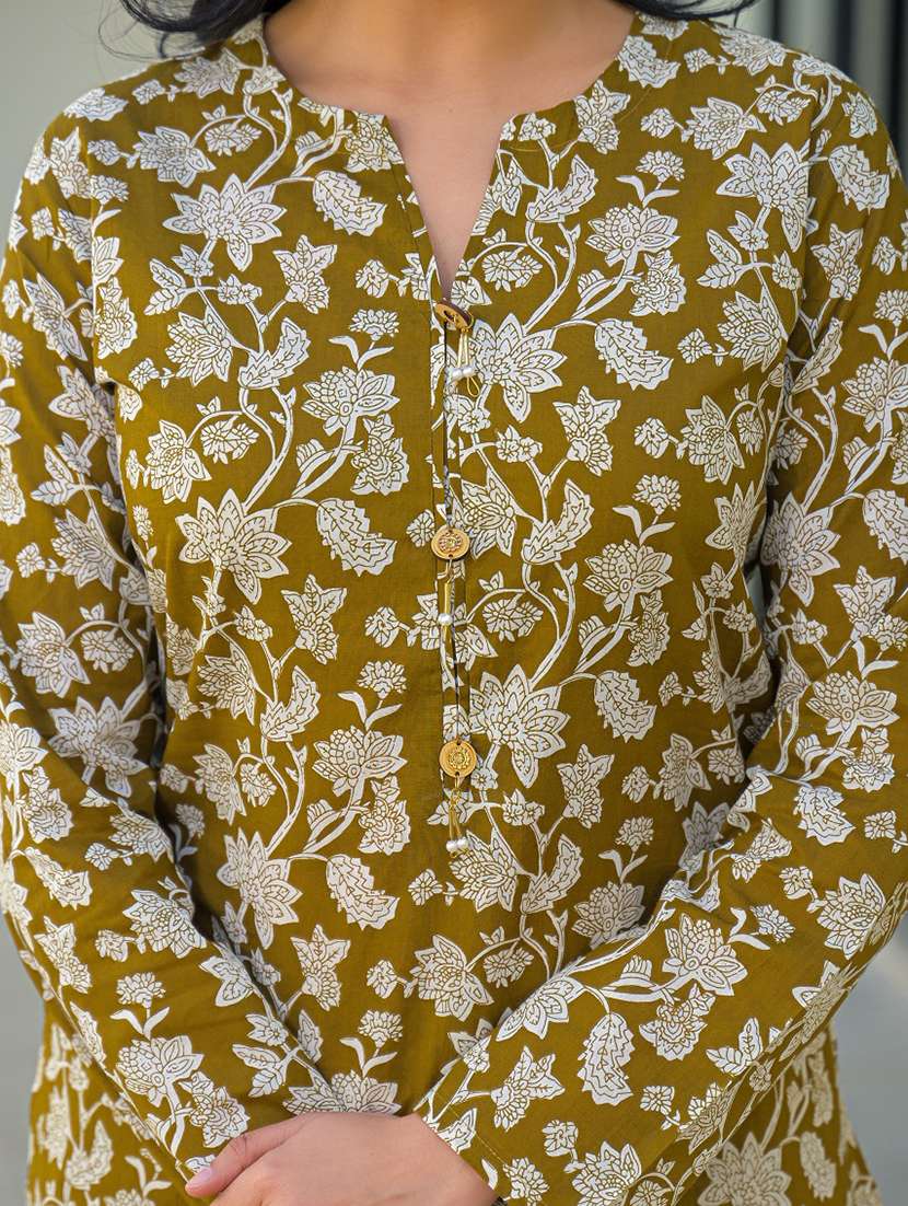 women floral long sleeve kurta salwar set - 22345782 -  Standard Image - 5