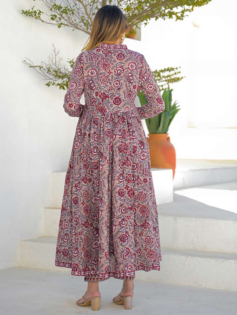 women printed long sleeve kurta pant with dupatta set - 22345791 -  Standard Image - 3