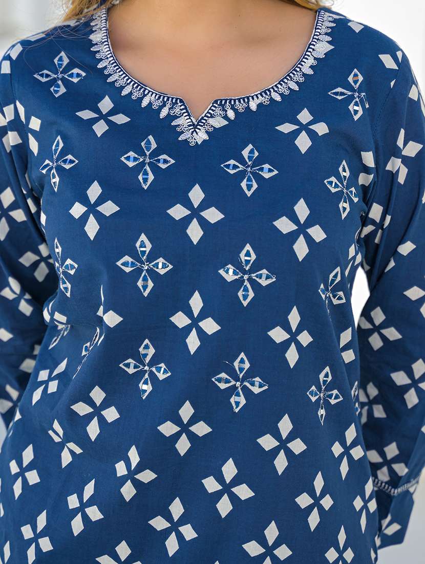women printed three quarter sleeve kurta pant with dupatta set - 22345797 -  Standard Image - 5
