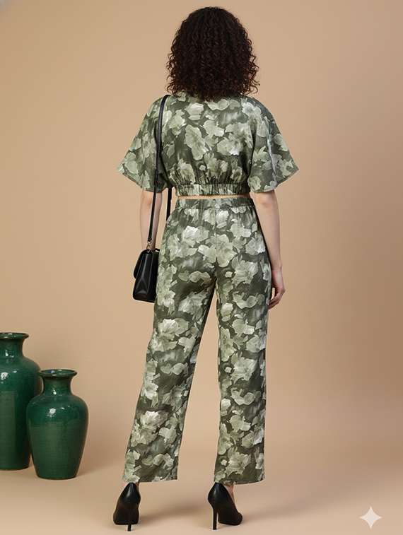 women printed top and trouser co-ord set - 22345814 -  Standard Image - 3