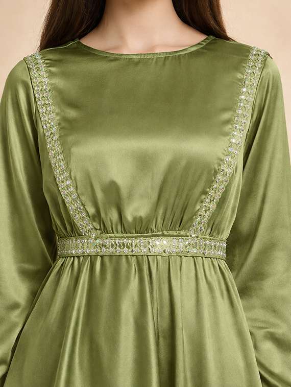 women solid top and trouser co-ord set - 22345815 -  Standard Image - 5