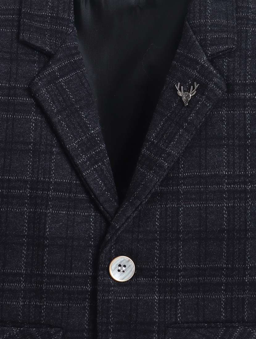 boys checkered blazer and trouser with t-shirt set - 22345904 -  Standard Image - 5