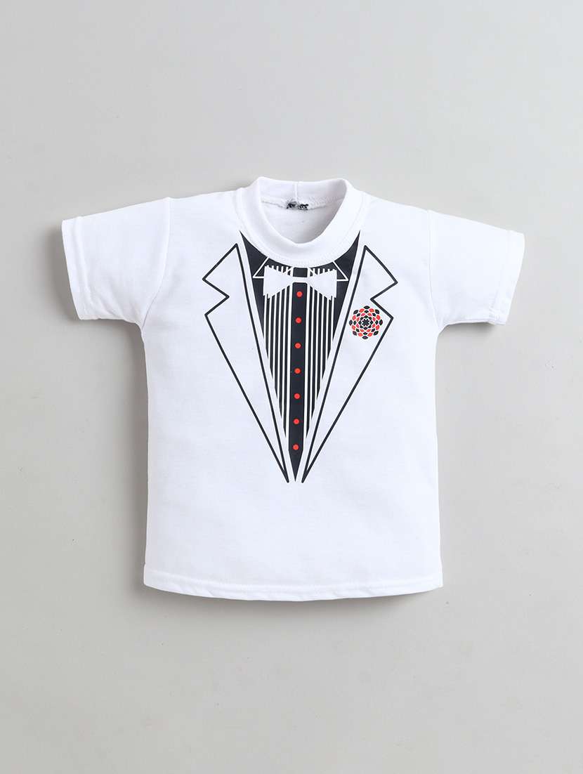 boys checkered blazer and trouser with t-shirt set - 22345906 -  Standard Image - 3