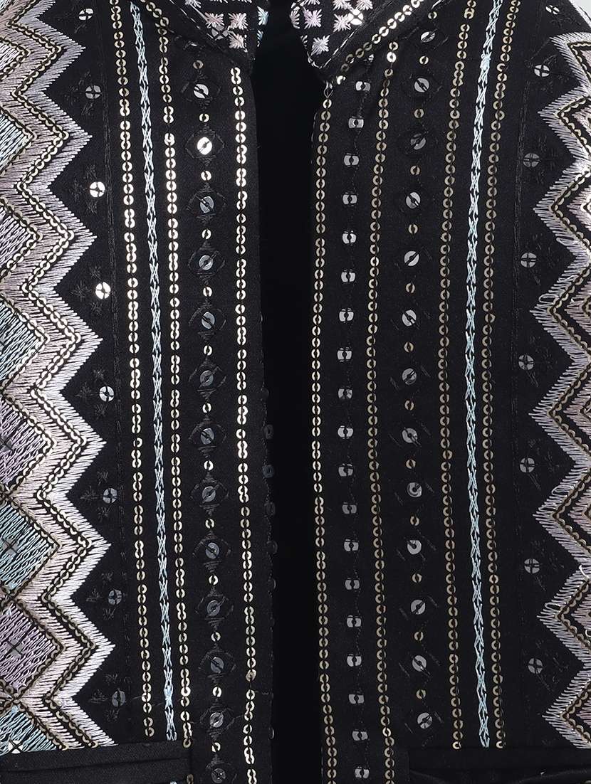 boys embroidered long sleeve sherwani set - 22345911 -  Standard Image - 5