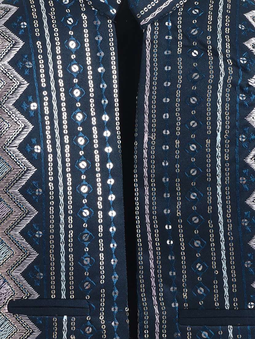 boys embroidered long sleeve sherwani set - 22345912 -  Standard Image - 5