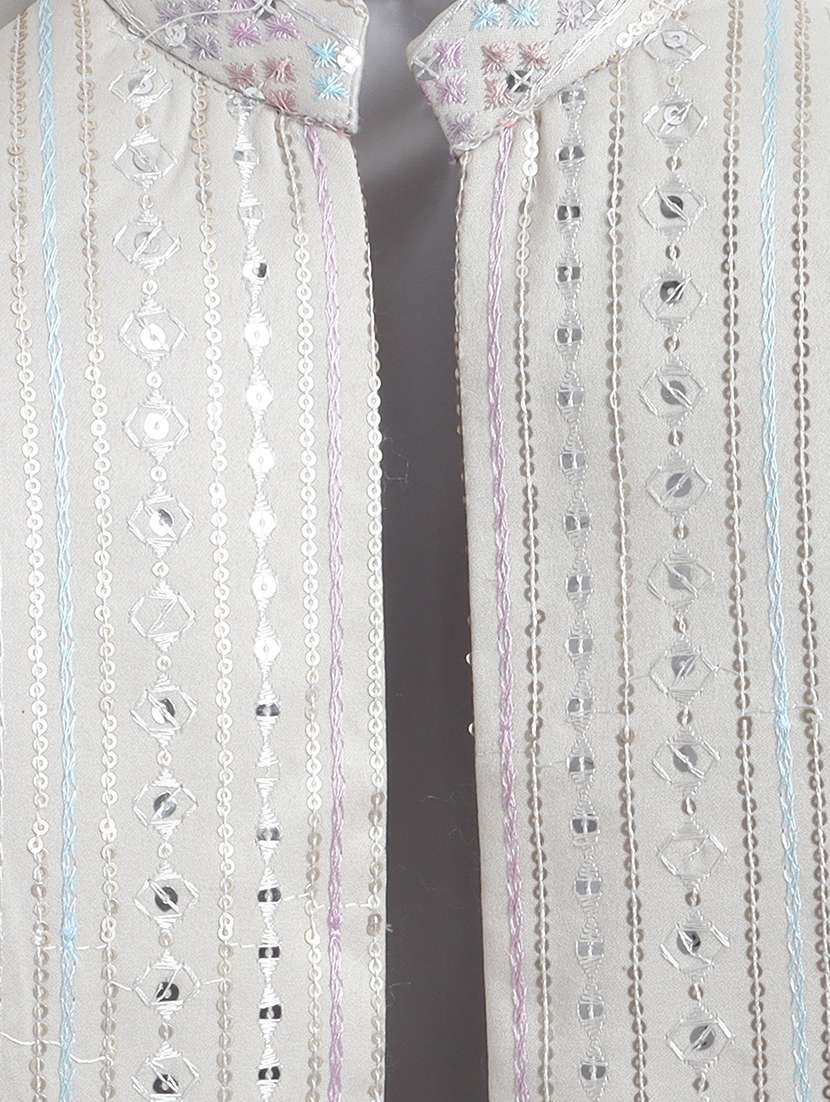 boys embroidered long sleeve sherwani set - 22345914 -  Standard Image - 5