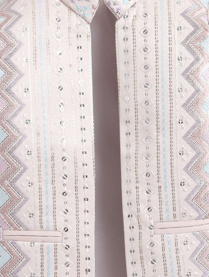 boys embroidered long sleeve sherwani set - 22345915 -  Standard Image - 5