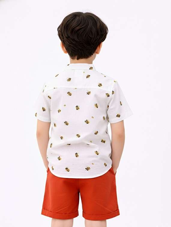 boys printed shirt and shorts set - 22345955 -  Standard Image - 3