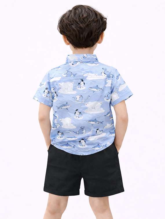 boys printed shirt and shorts set - 22345957 -  Standard Image - 3